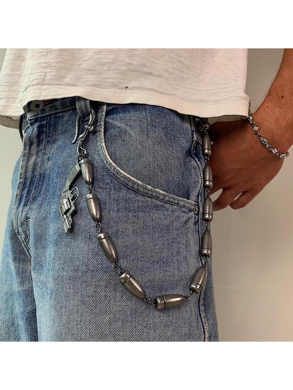 Grunge Punk Bullet Pocket Chain